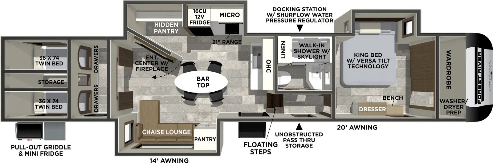 Impression 36BR3 Floorplan